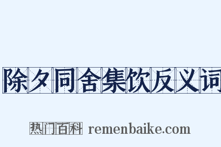 除夕同舍集饮反义词是什么意思的图片